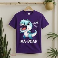 Ma-Roar Dinosaur Mom Quote T-Shirt thumb 2