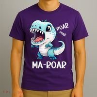Ma-Roar Dinosaur Mom Quote T-Shirt thumb 3