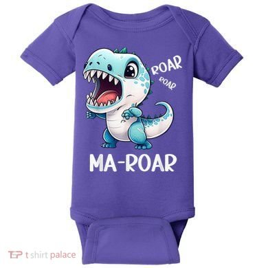 Ma-Roar Dinosaur Mom Quote Baby Bodysuit