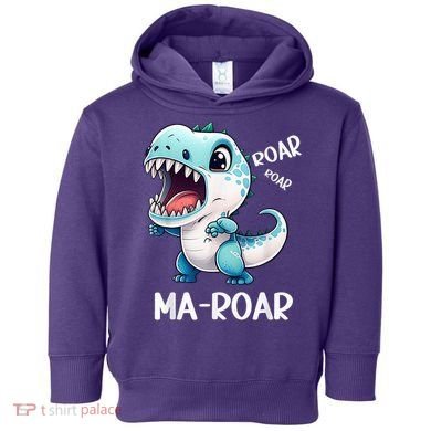 Ma-Roar Dinosaur Mom Quote Toddler Hoodie