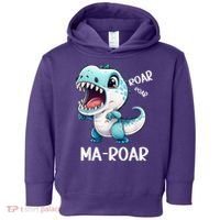 Ma-Roar Dinosaur Mom Quote Toddler Hoodie thumb 0