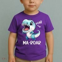 Ma-Roar Dinosaur Mom Quote Toddler T-Shirt thumb 2