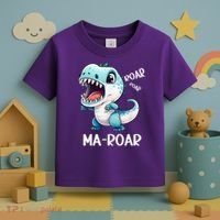Ma-Roar Dinosaur Mom Quote Toddler T-Shirt thumb 3