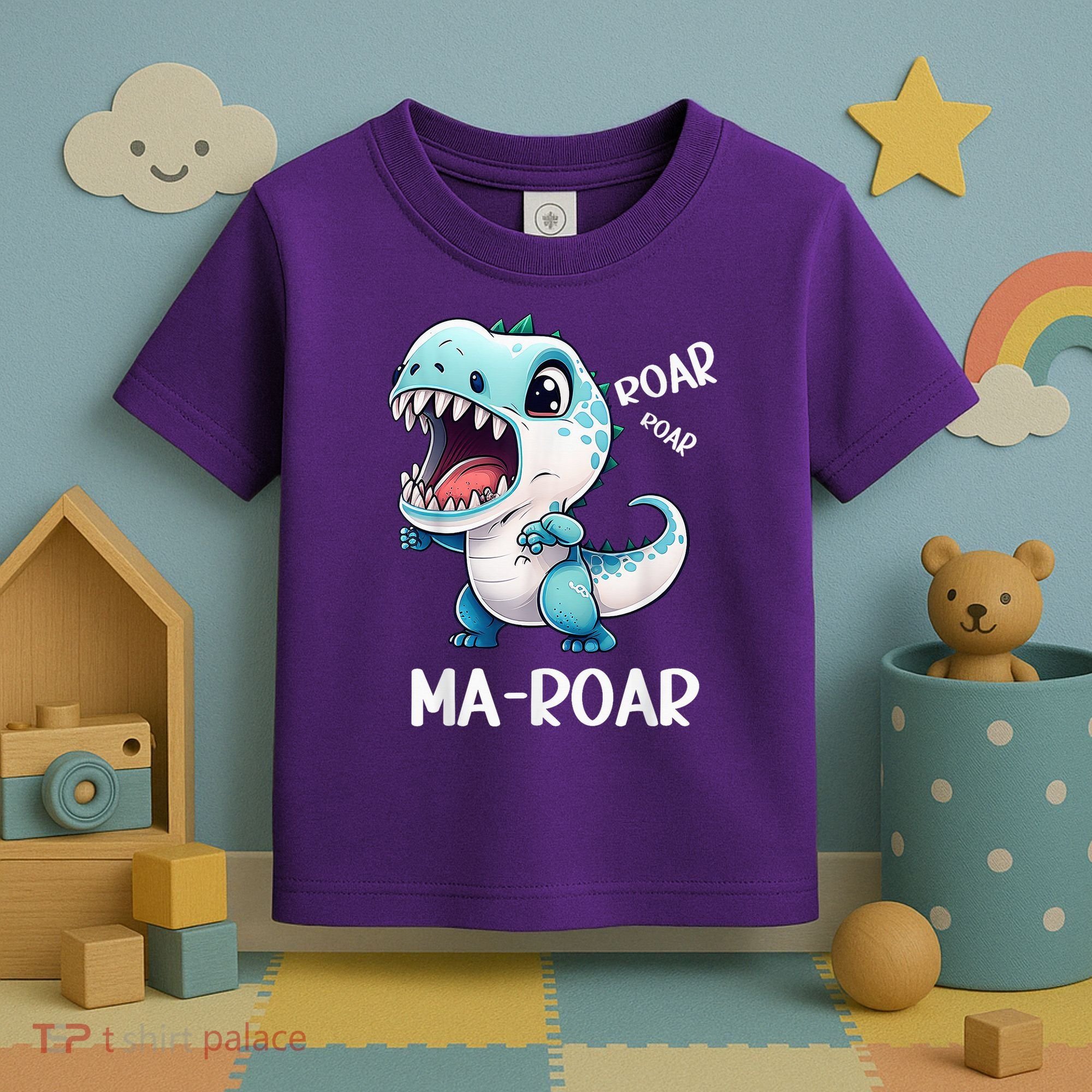 Ma-Roar Dinosaur Mom Quote Toddler T-Shirt