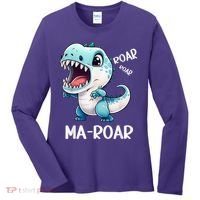 Ma-Roar Dinosaur Mom Quote Women's Long Sleeve Shirt thumb 0