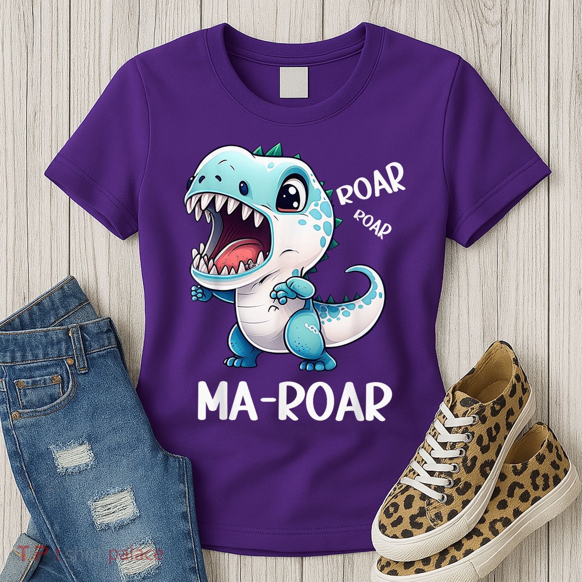 Ma-Roar Dinosaur Mom Quote Women's T-Shirt