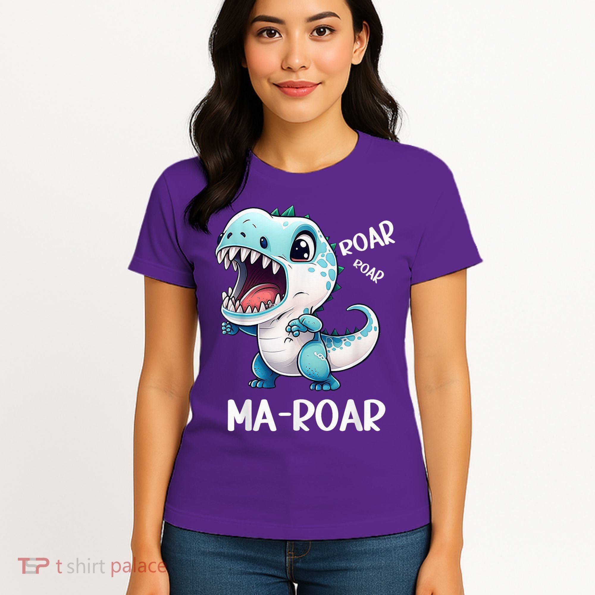 Ma-Roar Dinosaur Mom Quote Women's T-Shirt