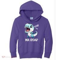 Ma-Roar Dinosaur Mom Quote Kids Hoodie thumb 0