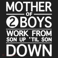 Mothers Day Mother Of 2 Boys Work From Son Up Until Son Down Beanie thumb 2