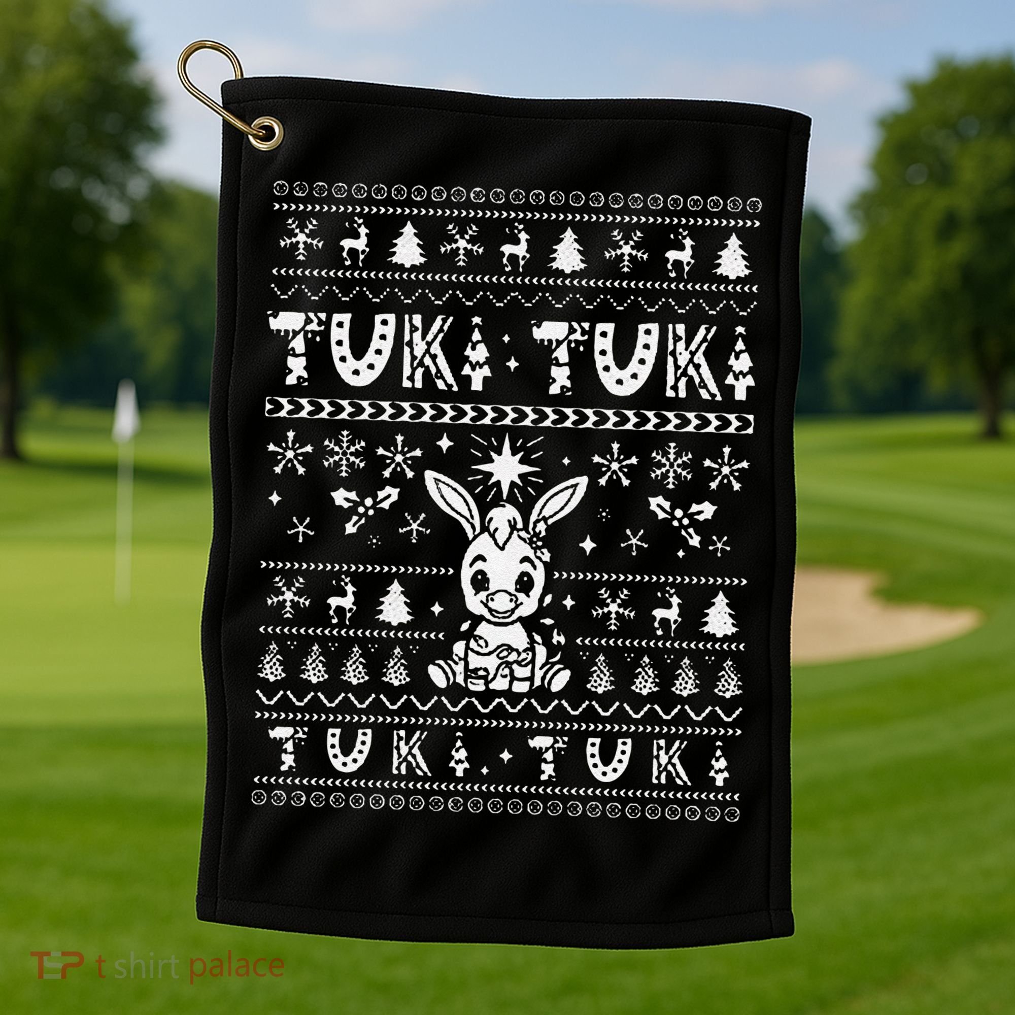 Mi Donkey Mexican Tuki Tuki Donkey Latino Xmas Feliz Navidad Golf Towel