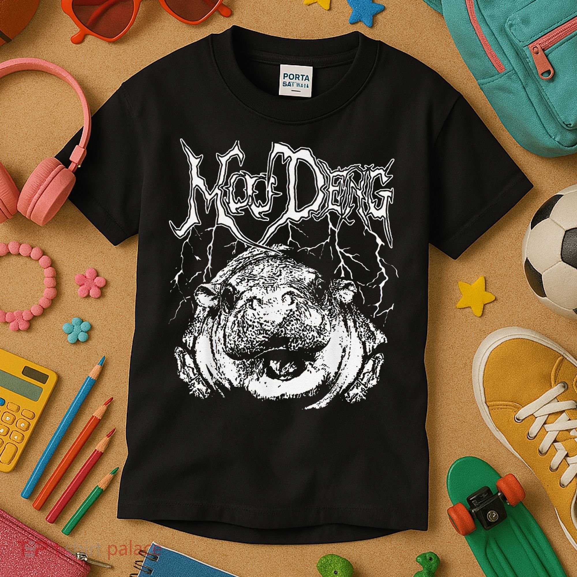 Moo Deng (Metal) Kids T-Shirt