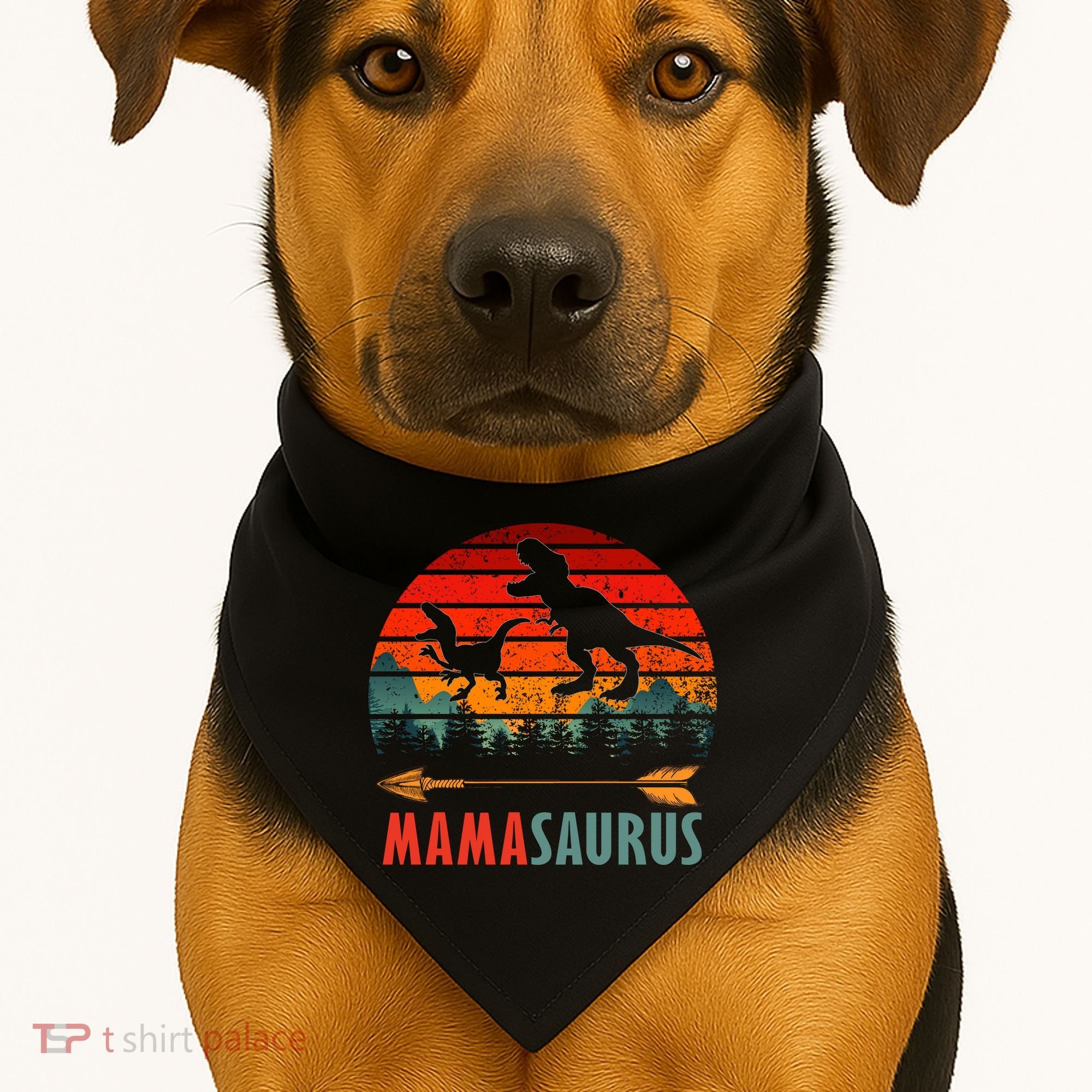 Mama Dinosaur USA-Made Doggie Bandana