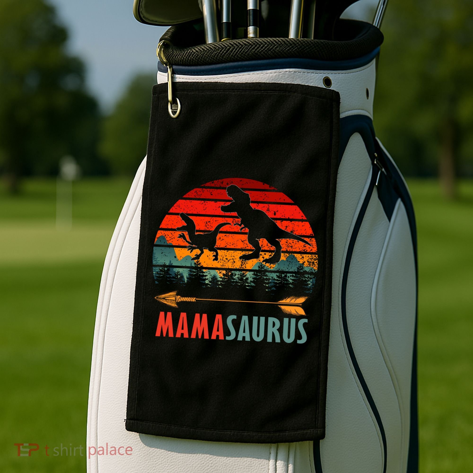 Mama Dinosaur Golf Towel