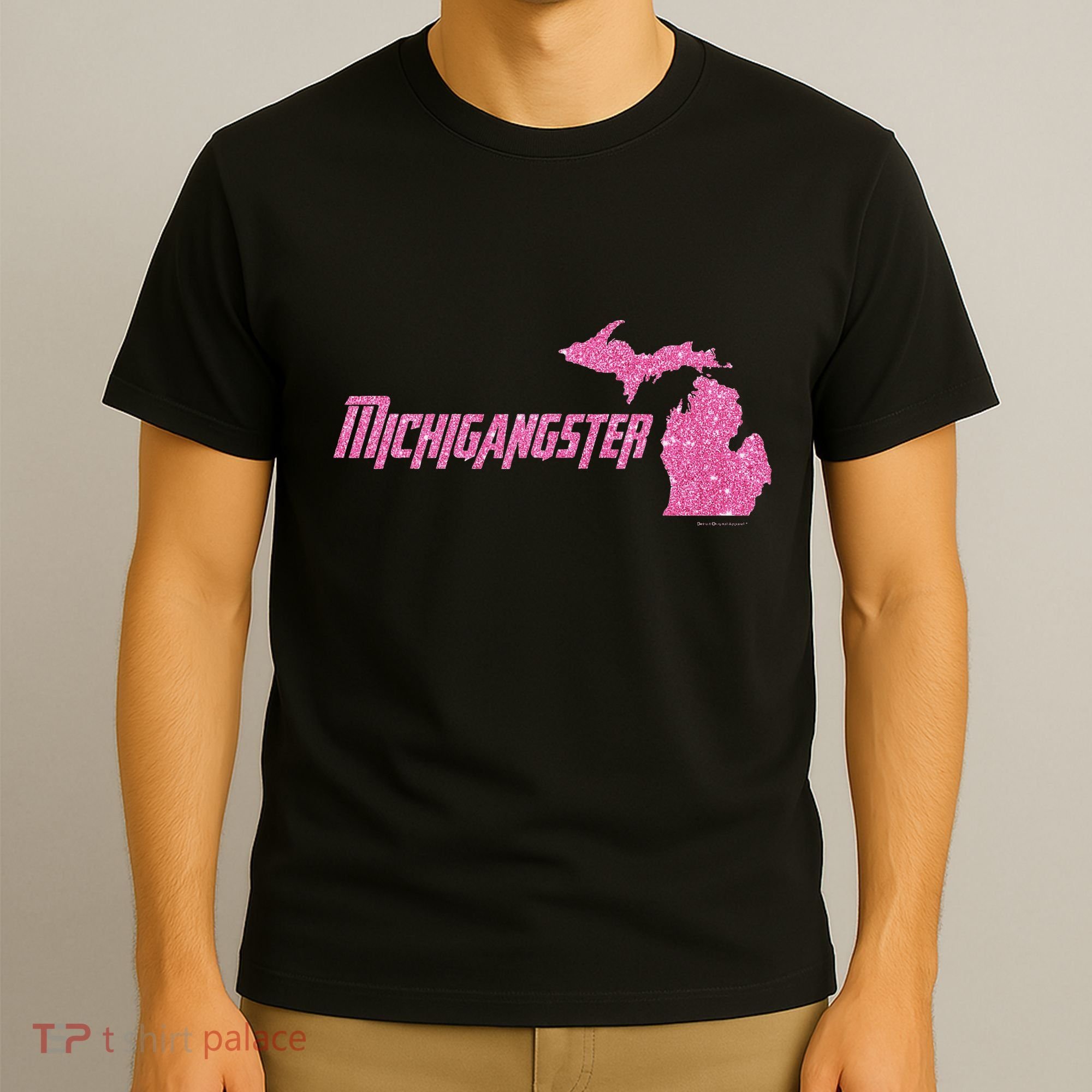 Michigangster Detroit Michigan Midwest Mitten T-Shirt