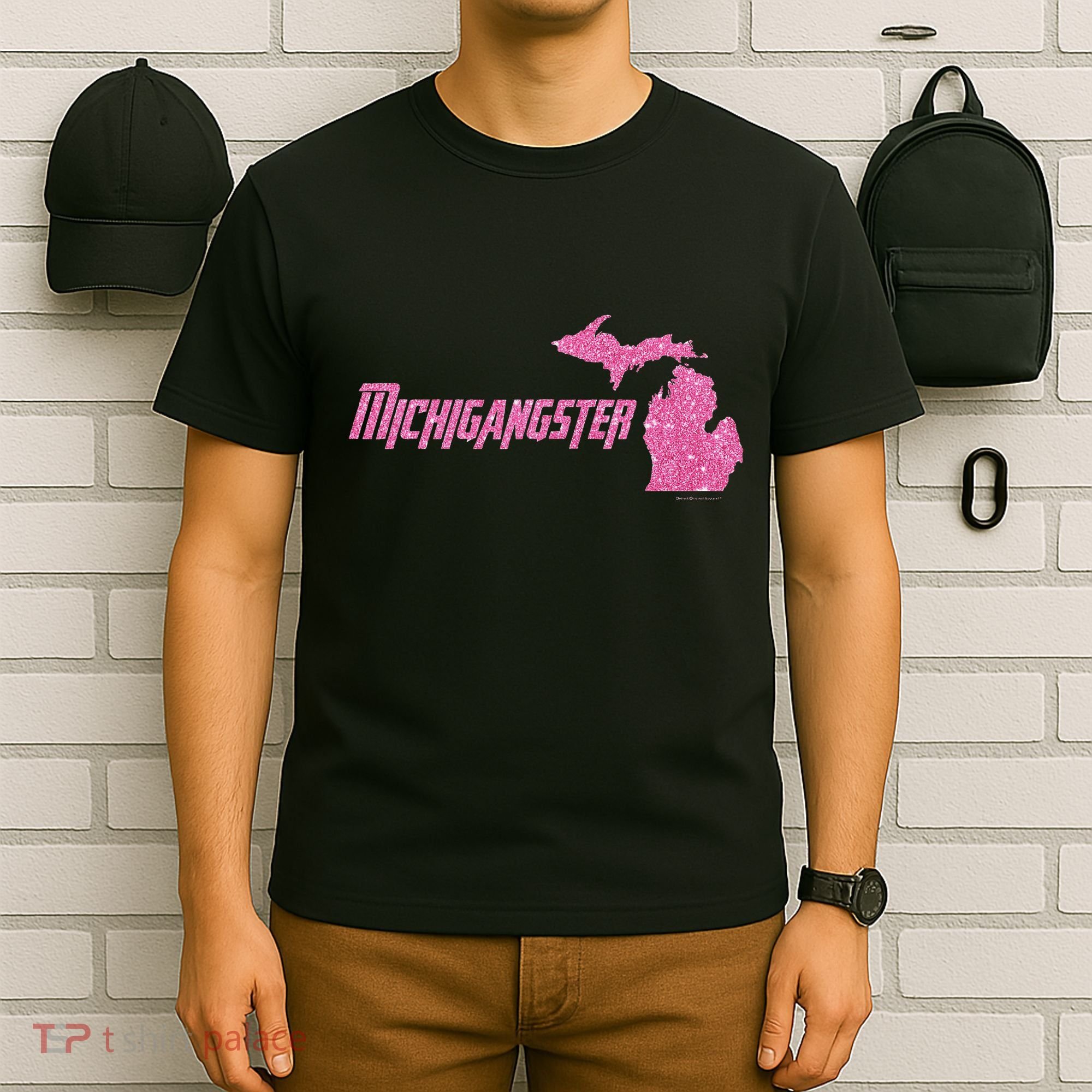 Michigangster Detroit Michigan Midwest Mitten T-Shirt