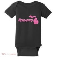 Michigangster Detroit Michigan Midwest Mitten Baby Bodysuit thumb 0