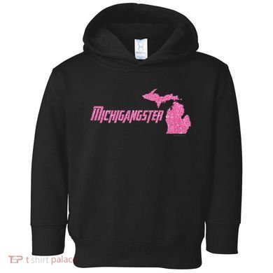 Michigangster Detroit Michigan Midwest Mitten Toddler Hoodie