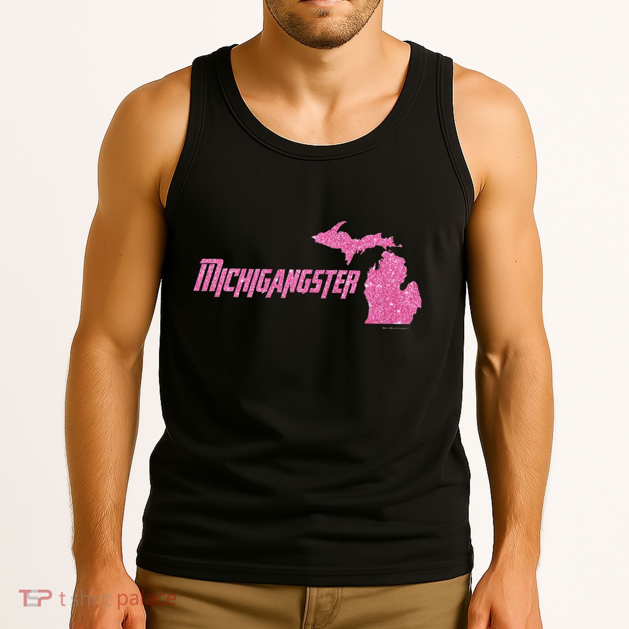 Michigangster Detroit Michigan Midwest Mitten Tank Top