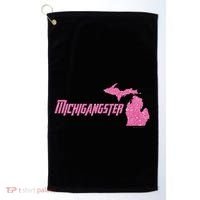 Michigangster Detroit Michigan Midwest Mitten Golf Towel thumb 0