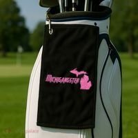 Michigangster Detroit Michigan Midwest Mitten Golf Towel thumb 2