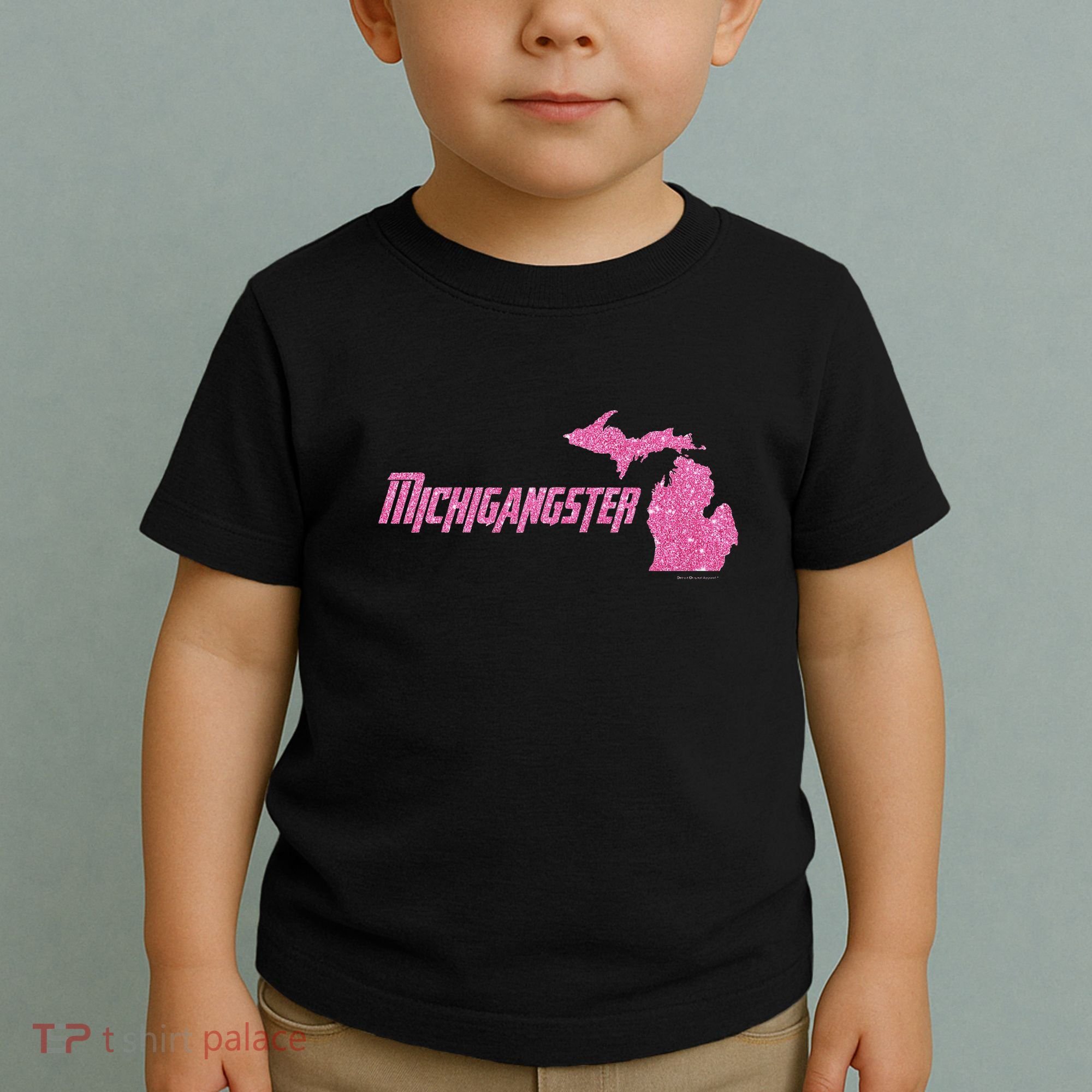 Michigangster Detroit Michigan Midwest Mitten Toddler T-Shirt