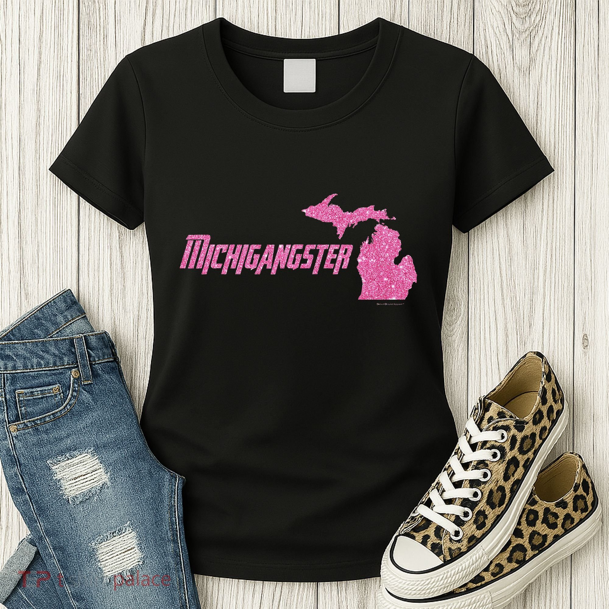 Michigangster Detroit Michigan Midwest Mitten Women's T-Shirt