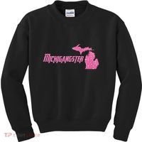 Michigangster Detroit Michigan Midwest Mitten Kids Sweatshirt thumb 0