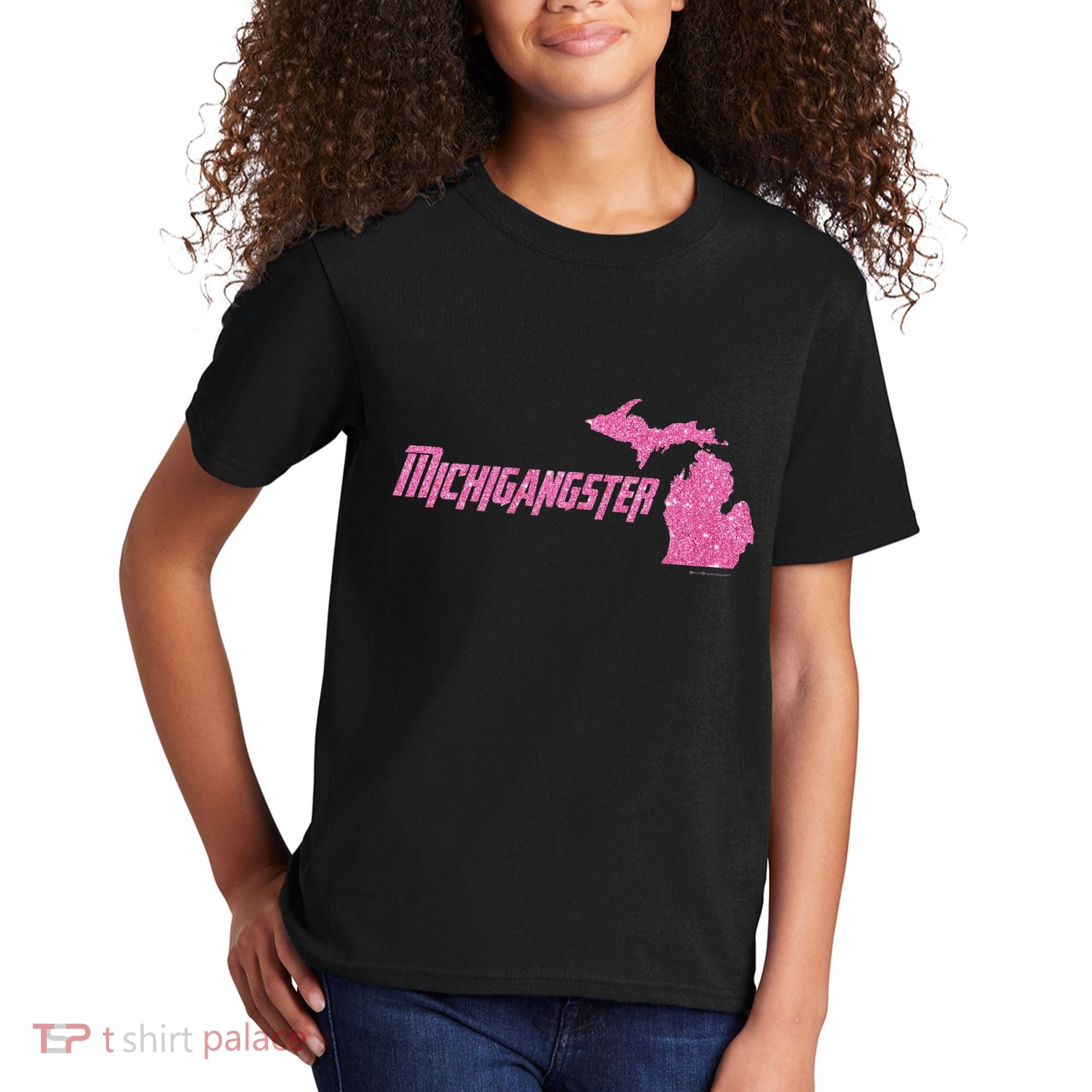Michigangster Detroit Michigan Midwest Mitten Kids T-Shirt