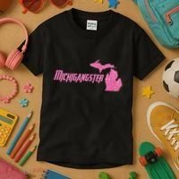 Michigangster Detroit Michigan Midwest Mitten Kids T-Shirt thumb 3