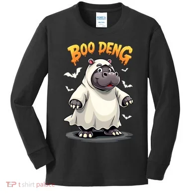 Moo Deng Kids Long Sleeve Shirt