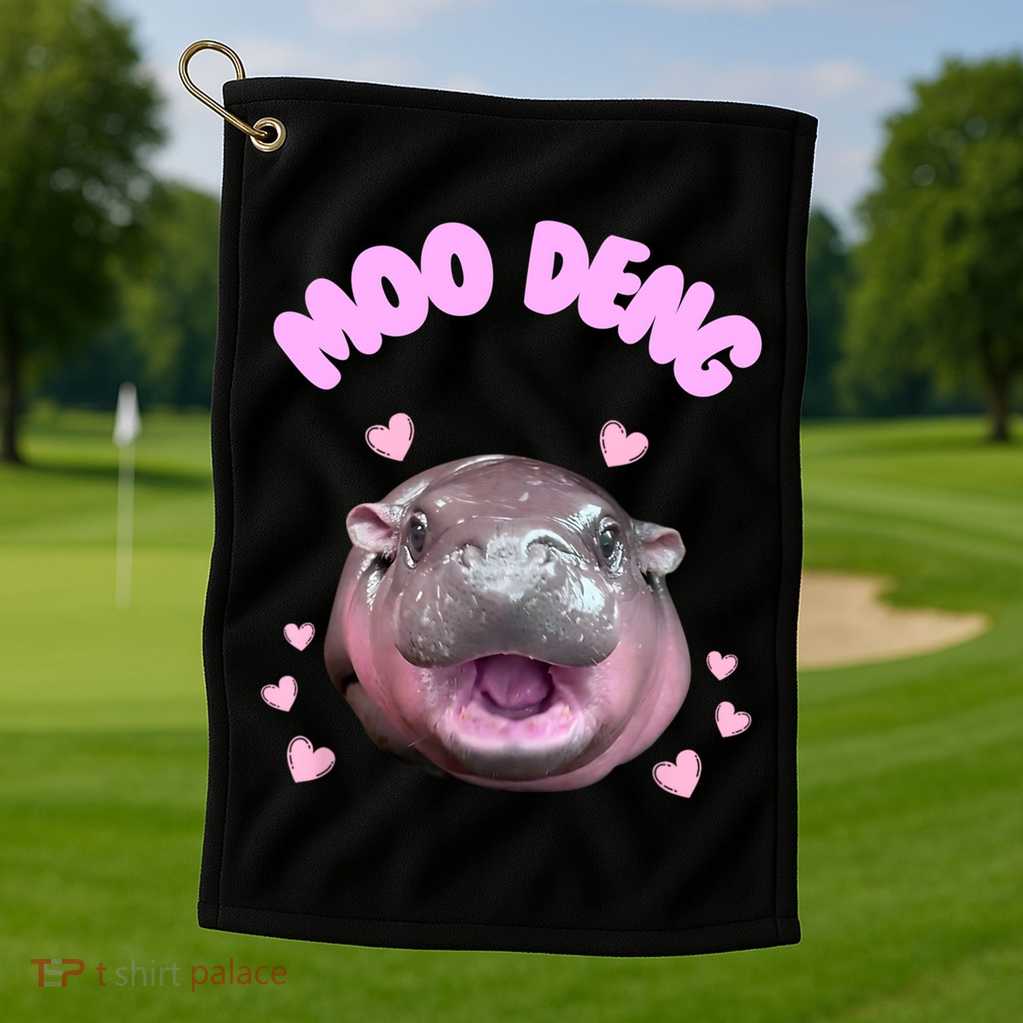 Moo Deng Golf Towel