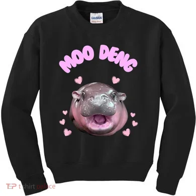 Moo Deng Kids Sweatshirt
