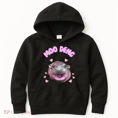 Moo Deng Kids Hoodie