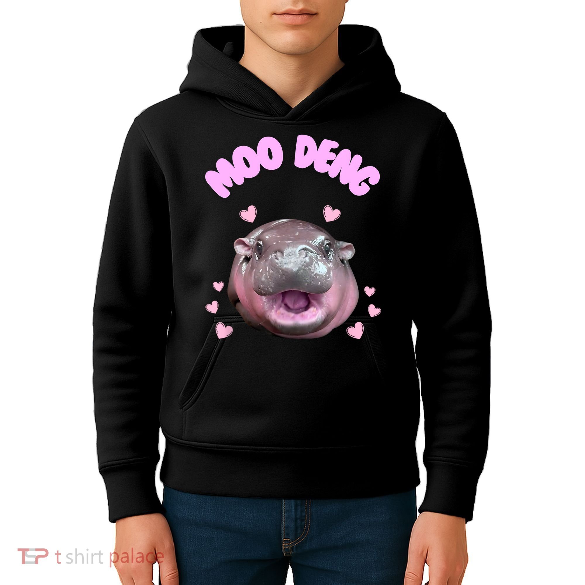Moo Deng Kids Hoodie