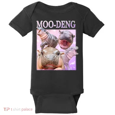 Moo Deng Baby Bodysuit