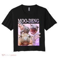 Moo Deng Women's Crop Top Tee thumb 0