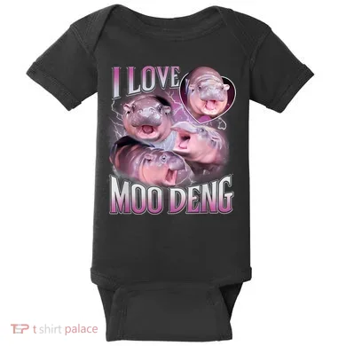 Moo Deng Baby Bodysuit
