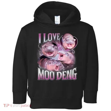 Moo Deng Toddler Hoodie
