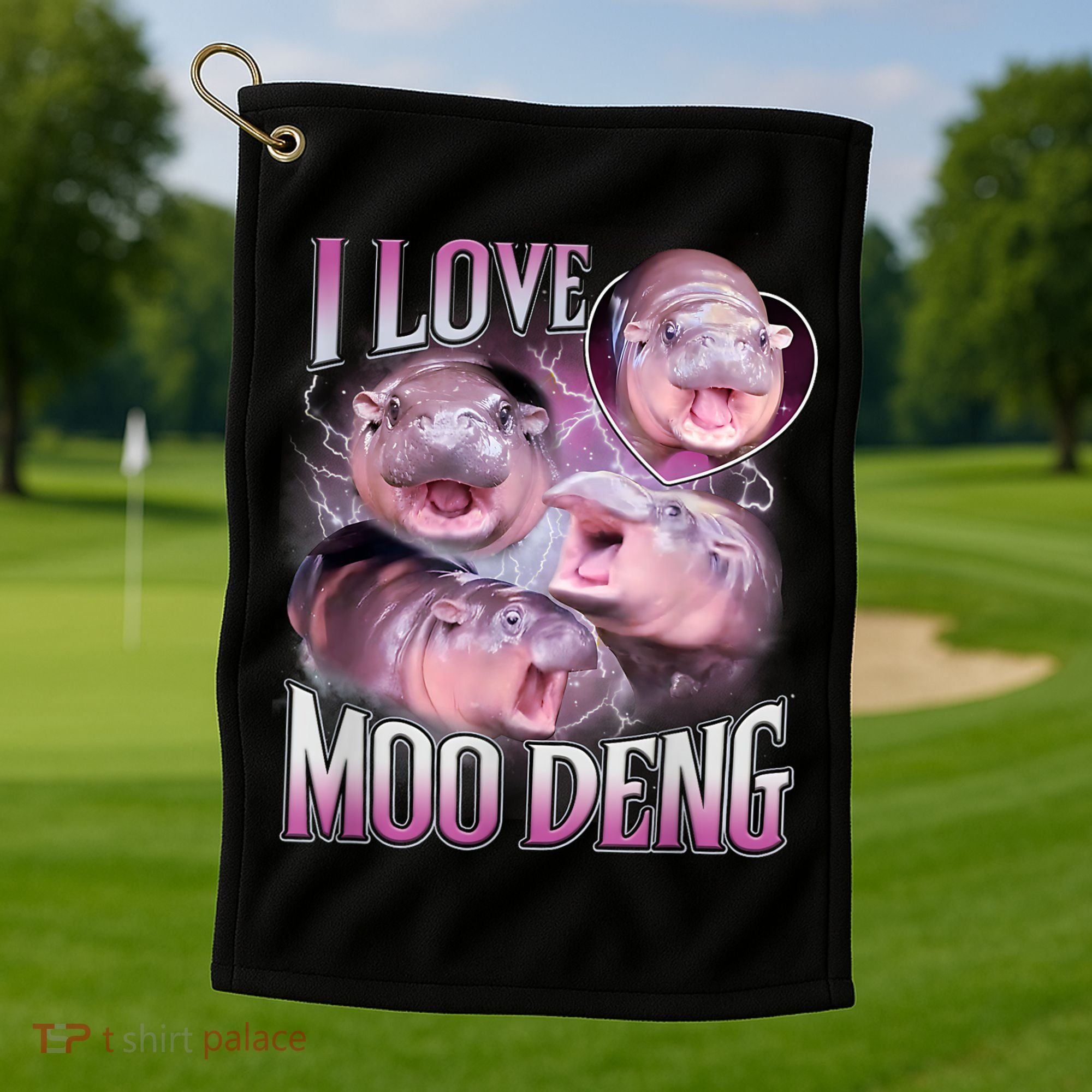 Moo Deng Golf Towel
