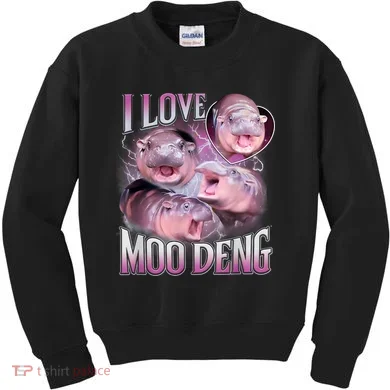 Moo Deng Kids Sweatshirt