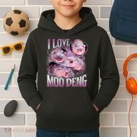 Moo Deng Kids Hoodie thumb 2
