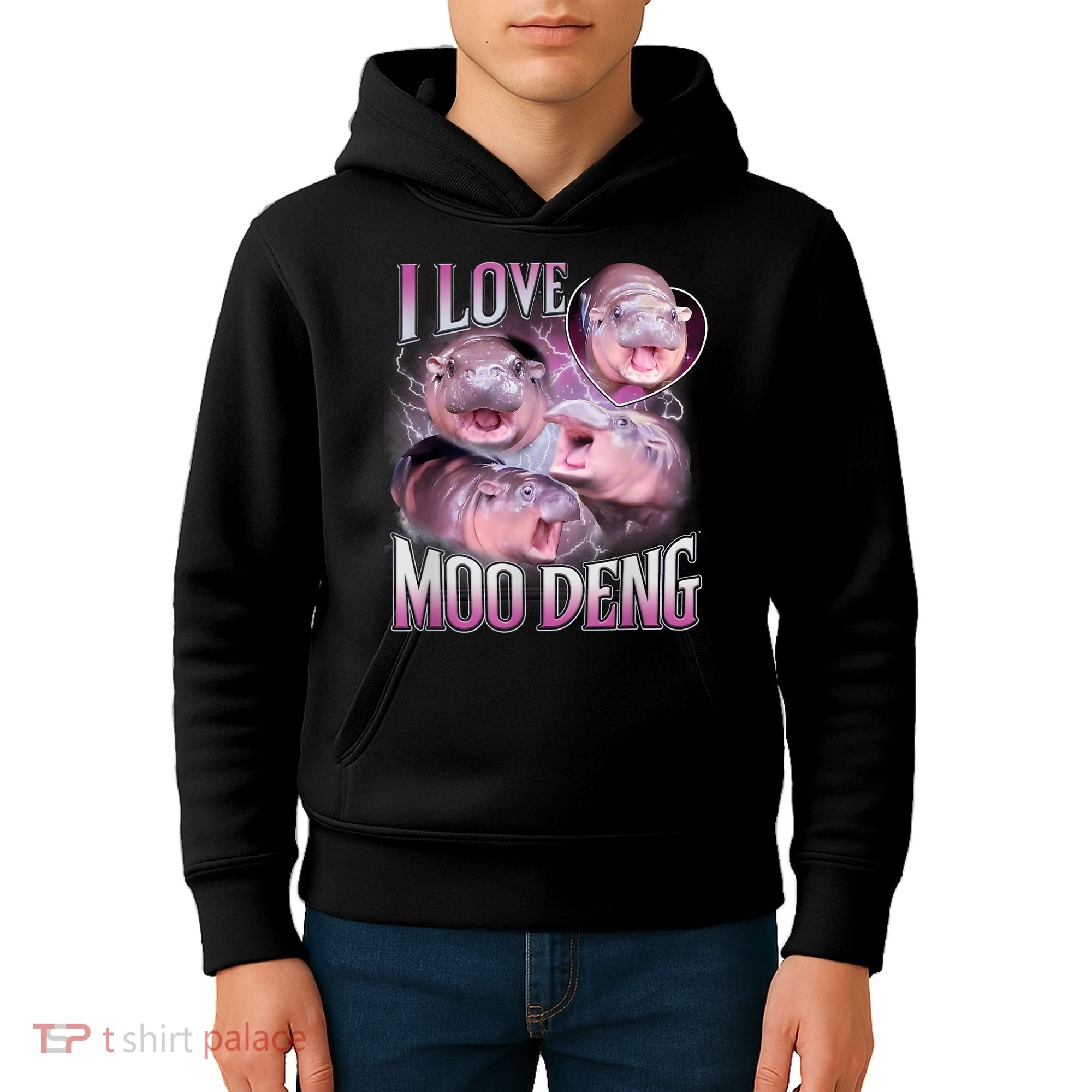 Moo Deng Kids Hoodie