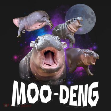 Moo Deng Tie-Dye Long Sleeve Shirt