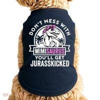 Mimisaurus Dinosaur Mimi Saurus Mother's Day Doggie Tank thumb 0