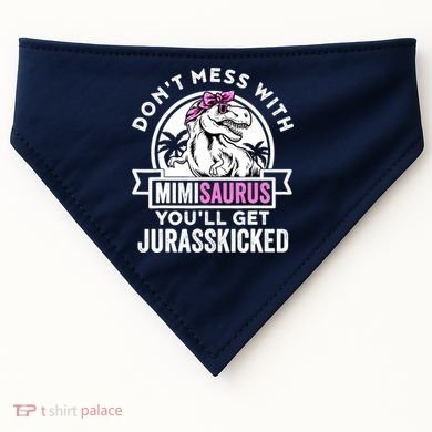 Mimisaurus Dinosaur Mimi Saurus Mother's Day USA-Made Doggie Bandana