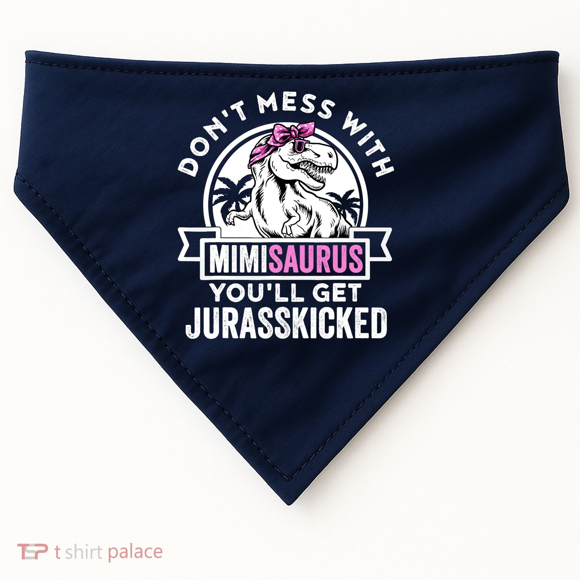 Mimisaurus Dinosaur Mimi Saurus Mother's Day USA-Made Doggie Bandana