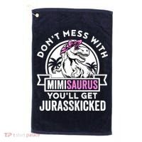 Mimisaurus Dinosaur Mimi Saurus Mother's Day Golf Towel thumb 0