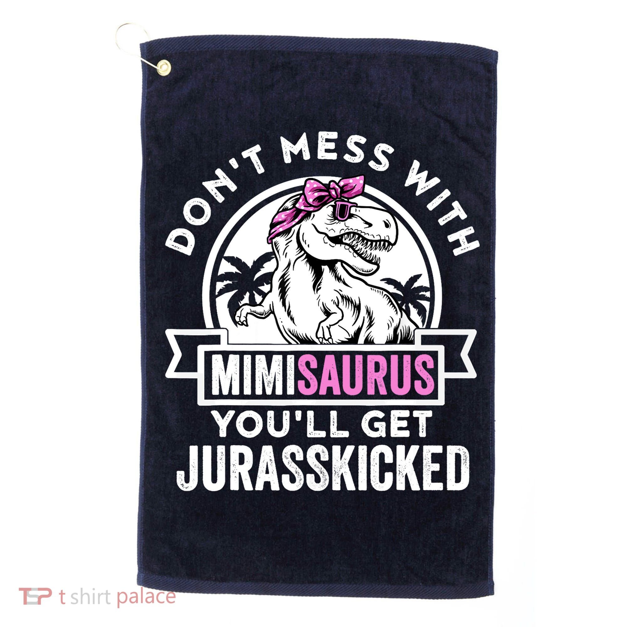 Mimisaurus Dinosaur Mimi Saurus Mother's Day Golf Towel