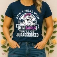 Mimisaurus Dinosaur Mimi Saurus Mother's Day Women's T-Shirt thumb 2