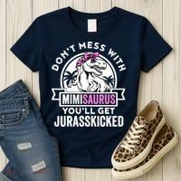 Mimisaurus Dinosaur Mimi Saurus Mother's Day Women's T-Shirt thumb 3